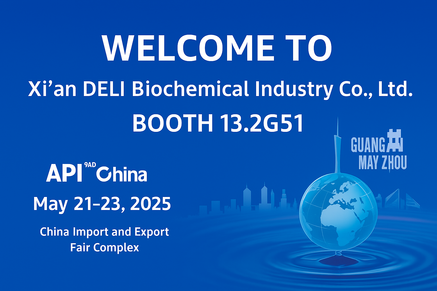 Xi'an Deli Biochimico per esprimere alla 92a API China a Guangzhou