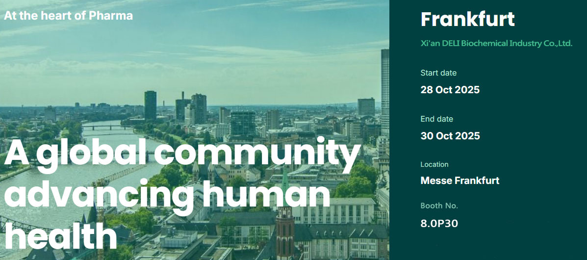 Xian Deli Biochemical esporrà al CPhI Europe 2025 a Francoforte, in Germania